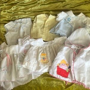 Vintage Baby Clothing Set with Embroidered Details